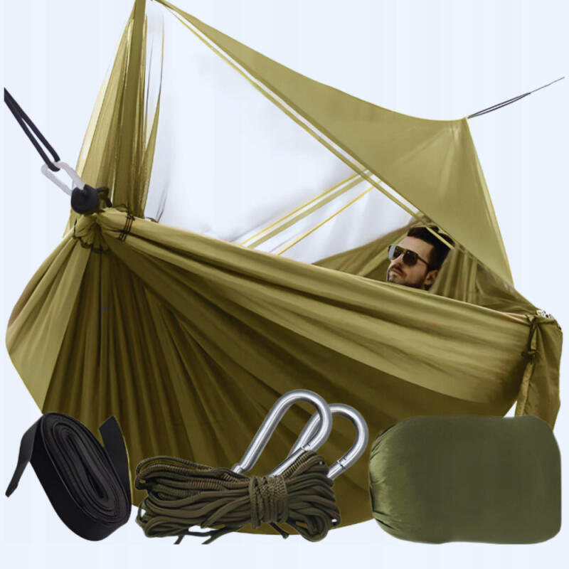 HAMAK DWUOSOBOWY TURYSTYCZNY Z MOSKITIERĄ SIATKĄ