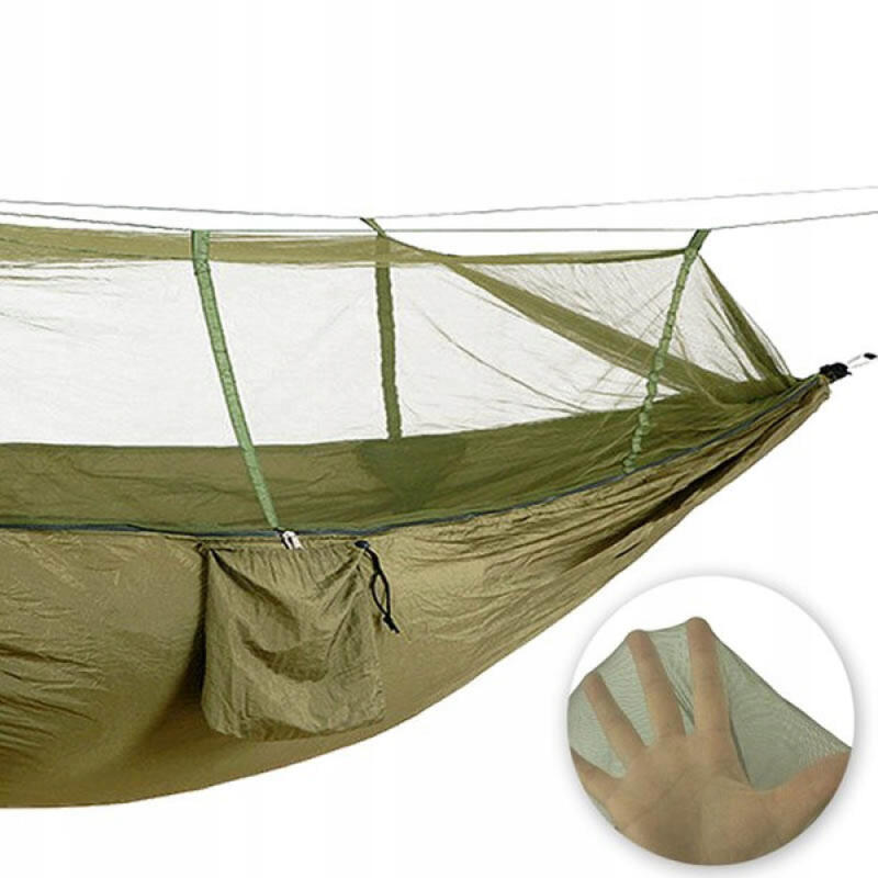 HAMAK DWUOSOBOWY TURYSTYCZNY Z MOSKITIERĄ SIATKĄ