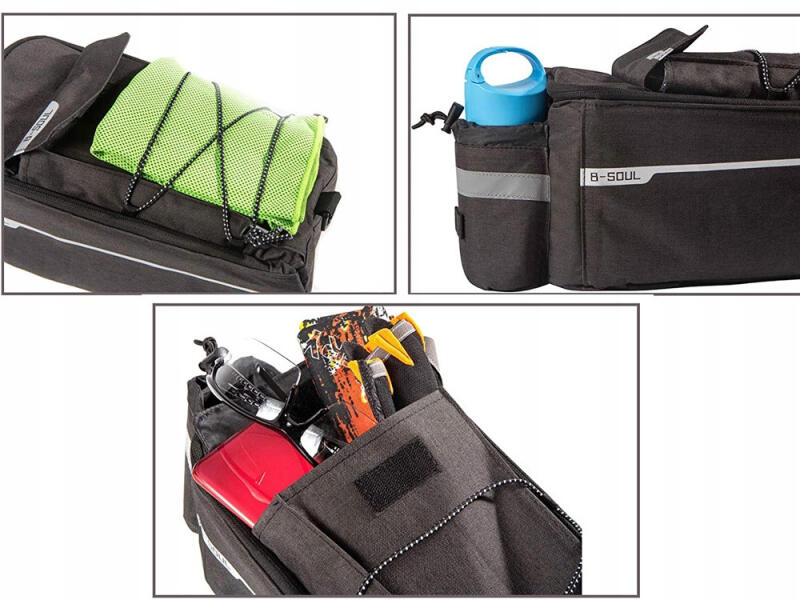 BAGAŻNIK ROWEROWY TYLNY + TORBA SAKWA ROWEROWA HIT