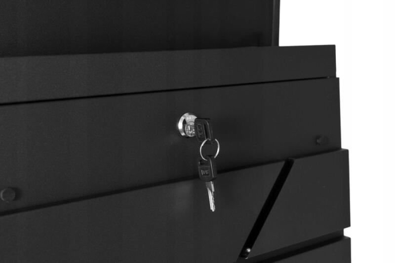 SKRZYNKA NA LISTY GAZETY POCZTOWA CZARNA DUŻA STAL