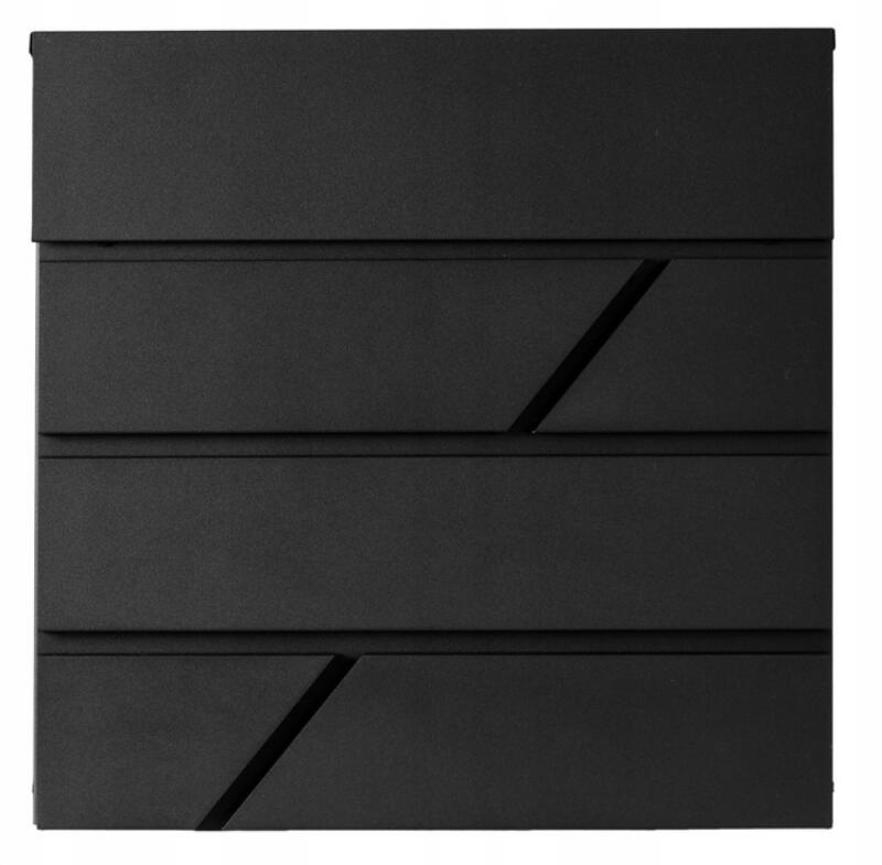 SKRZYNKA NA LISTY GAZETY POCZTOWA CZARNA DUŻA STAL