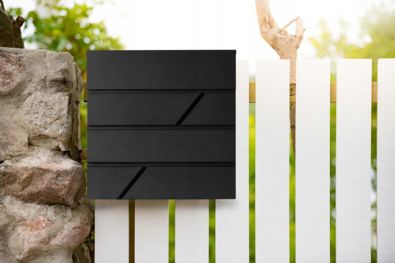 SKRZYNKA NA LISTY GAZETY POCZTOWA CZARNA DUŻA STAL