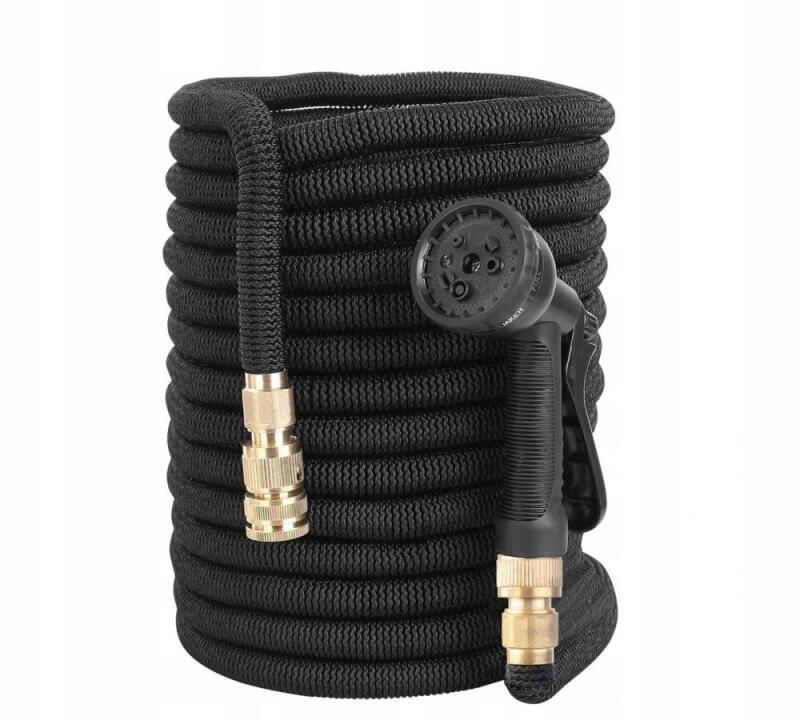 WĄŻ OGRODOWY 30M PISTOLET + ZŁĄCZKI ROZCIĄGLIWY