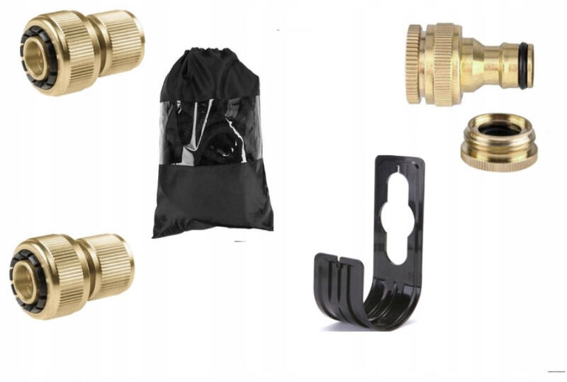 WĄŻ OGRODOWY 30M PISTOLET + ZŁĄCZKI ROZCIĄGLIWY