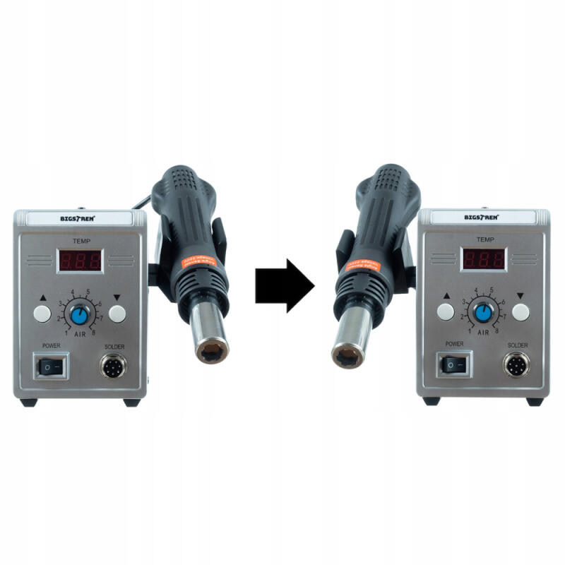 LUTONICA NA GORĄCE POWIETRZE HOT AIR STACJA LUTOWNICZA SPAWARKA ZESTAW