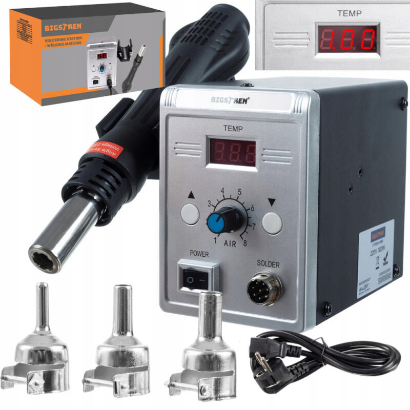 LUTONICA NA GORĄCE POWIETRZE HOT AIR STACJA LUTOWNICZA SPAWARKA ZESTAW