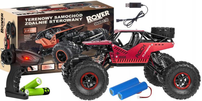 SAMOCHÓD ZDALNIE STEROWANY TERENOWY 4x4 RC AUTO NA STER KASKADERSKI MOCNY