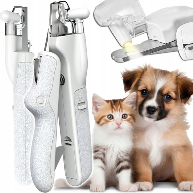 Obcinacz Do Pazurów Psa Kota Cążki Cęgi + Pilnik z Podświetleniem Led Mocne