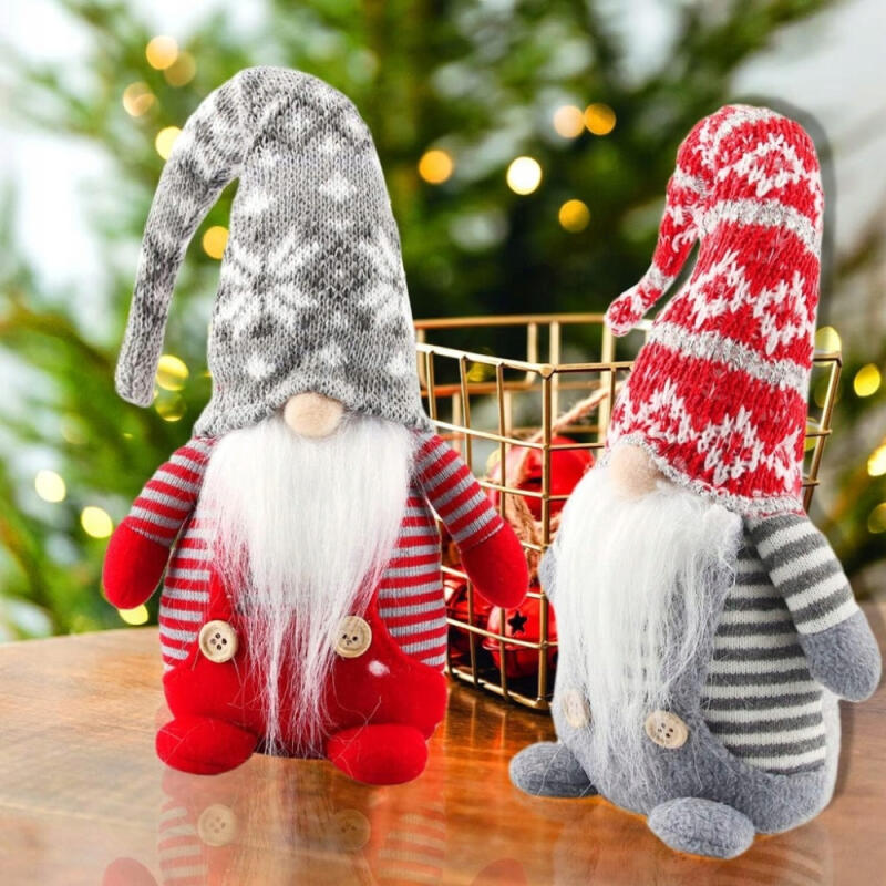 SKRZATY ŚWIĄTECZNE KRASNALE PARA OZDOBA ŚWIĄTECZNA GNOM DUŻY PREZENT 2szt.