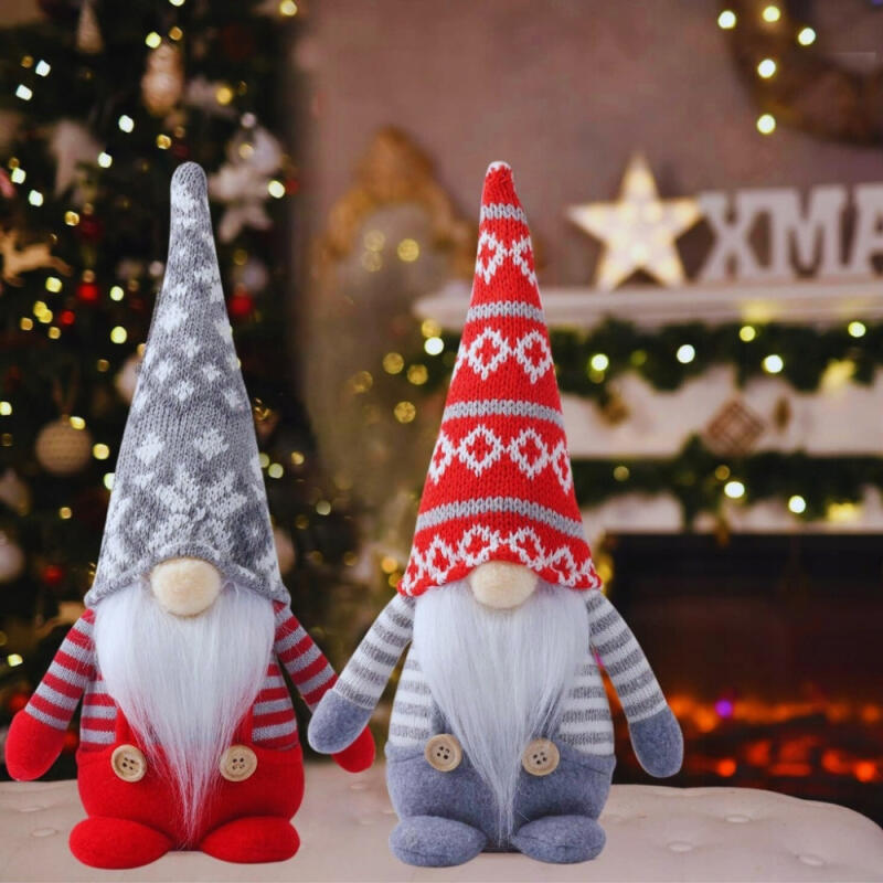 SKRZATY ŚWIĄTECZNE KRASNALE PARA OZDOBA ŚWIĄTECZNA GNOM DUŻY PREZENT 2szt.