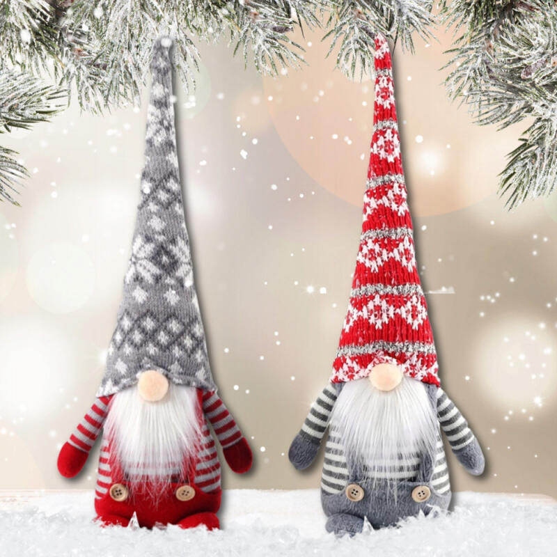 SKRZATY ŚWIĄTECZNE KRASNALE PARA OZDOBA ŚWIĄTECZNA GNOM DUŻY PREZENT 2szt.