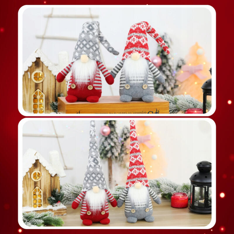 SKRZATY ŚWIĄTECZNE KRASNALE PARA OZDOBA ŚWIĄTECZNA GNOM DUŻY PREZENT 2szt.