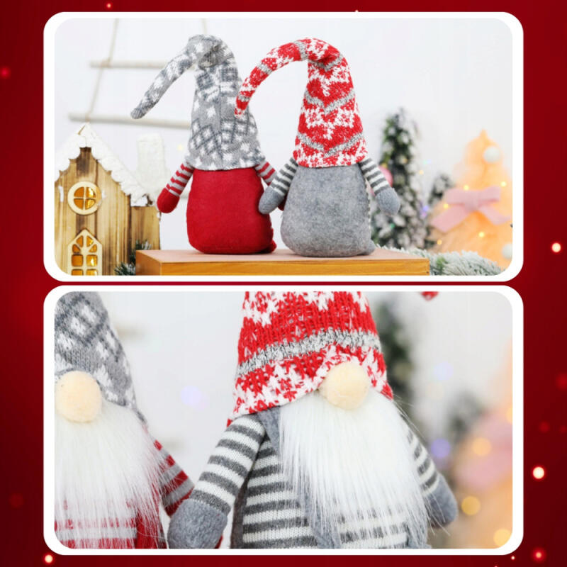 SKRZATY ŚWIĄTECZNE KRASNALE PARA OZDOBA ŚWIĄTECZNA GNOM DUŻY PREZENT 2szt.
