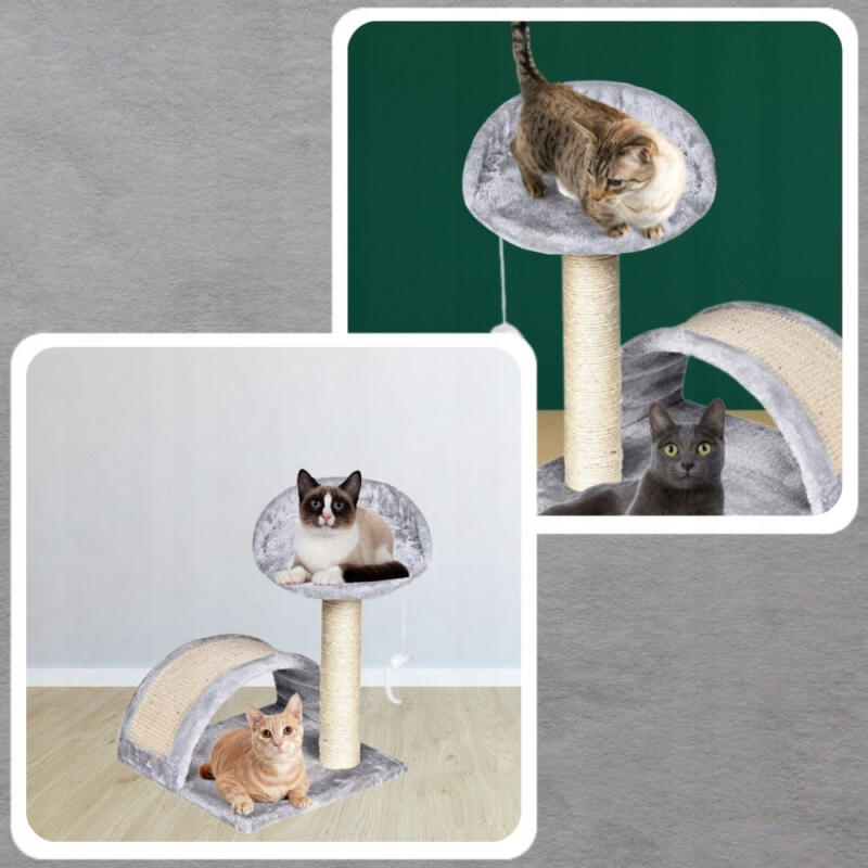 DRAPAK DLA KOTA Z ZABAWKĄ LEGOWISKO WIEŻA SŁUPEK DO DRAPANIA DOMEK SZNUREK