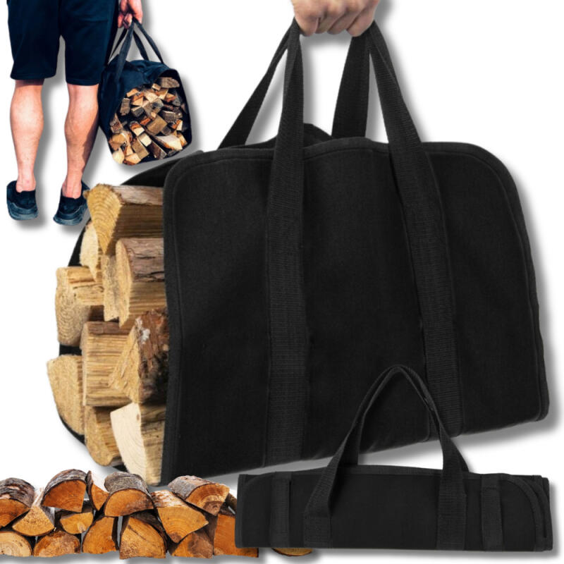 TORBA NA DREWNO KOMINKOWE OPAŁOWE DO KOMINKA PIECA DRZEWO KOSZ MOCNA UCHWYT