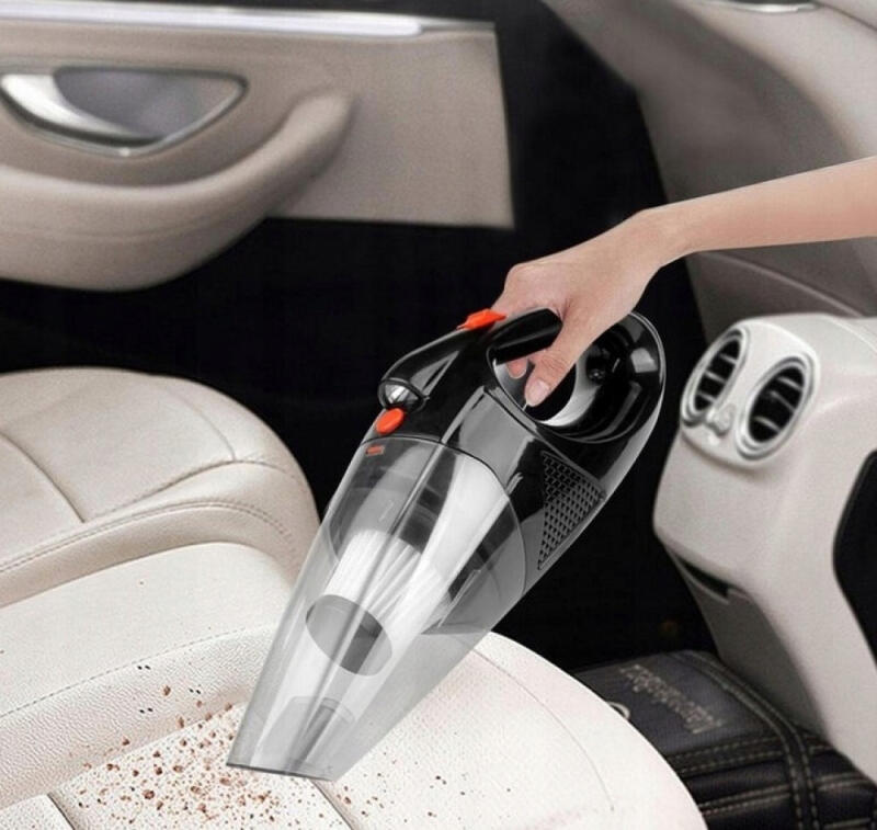 ODKURZACZ SAMOCHODOWY BEZWORKOWY RĘCZNY PRZENOŚNY PRZEWODOWY MOCNY 120W 12V