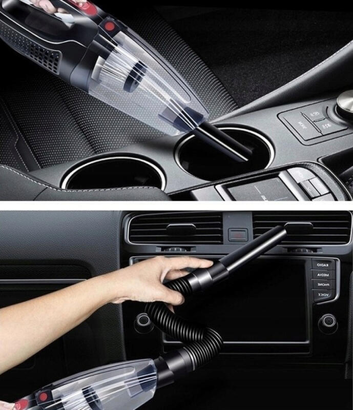 ODKURZACZ SAMOCHODOWY BEZWORKOWY RĘCZNY PRZENOŚNY PRZEWODOWY MOCNY 120W 12V