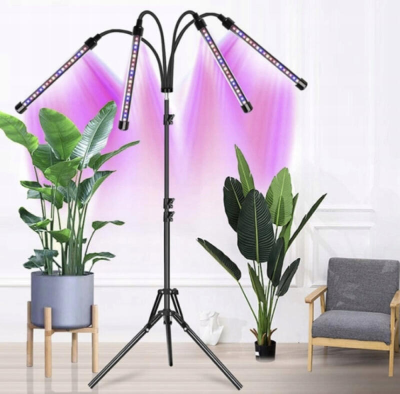 LAMPA DO UPRAWY ROŚLIN LED x4 80 LED GROW LIGHT WZROSTU STOJĄCA TIMER PILOT