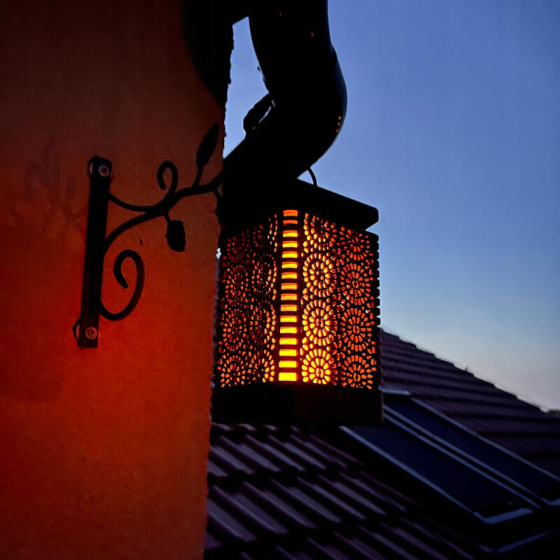 LAMPION LAMPA SOLARNA OGRODOWA LED WISZĄCA LATARENKA LATARNIA PŁOMIŃ LAMPKA