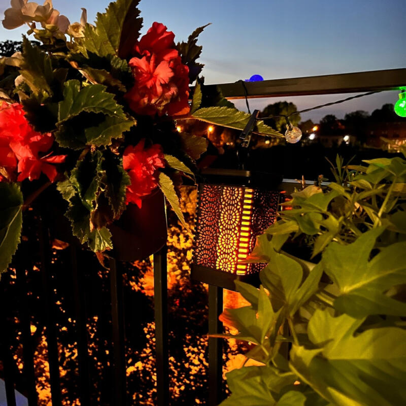 LAMPION LAMPA SOLARNA OGRODOWA LED WISZĄCA LATARENKA LATARNIA PŁOMIŃ LAMPKA