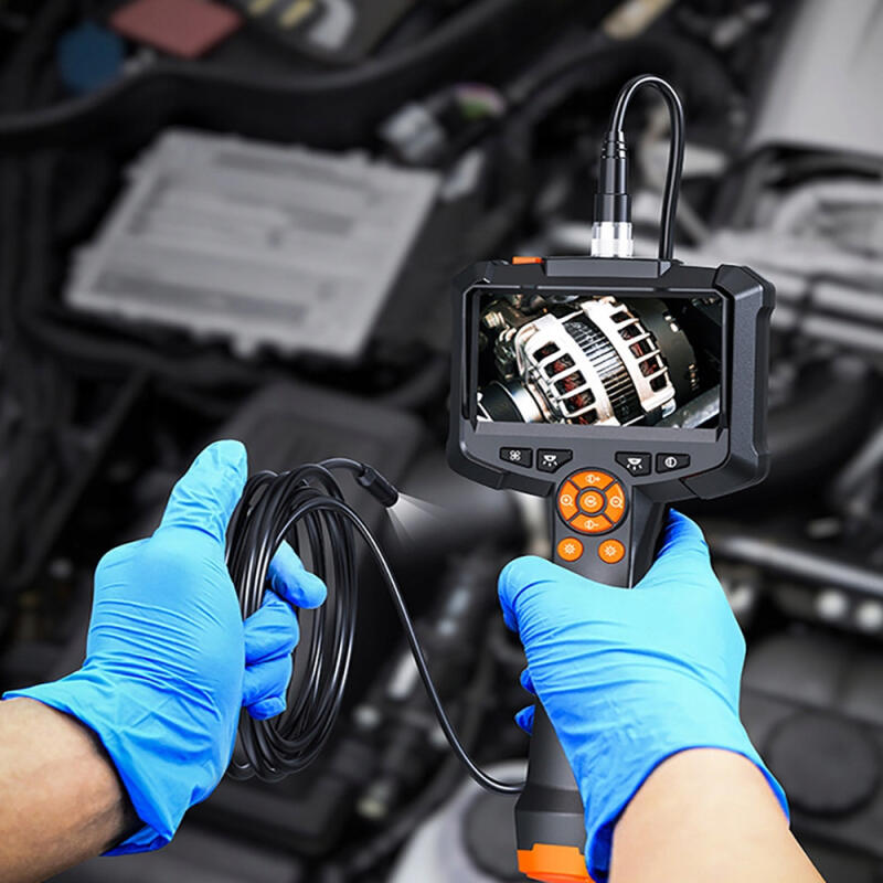 KAMERA INSPEKCYJNA ENDOSKOP 5M FULLHD LCD 4,3 8LED WARSZTATOWA RUR SILNIKA