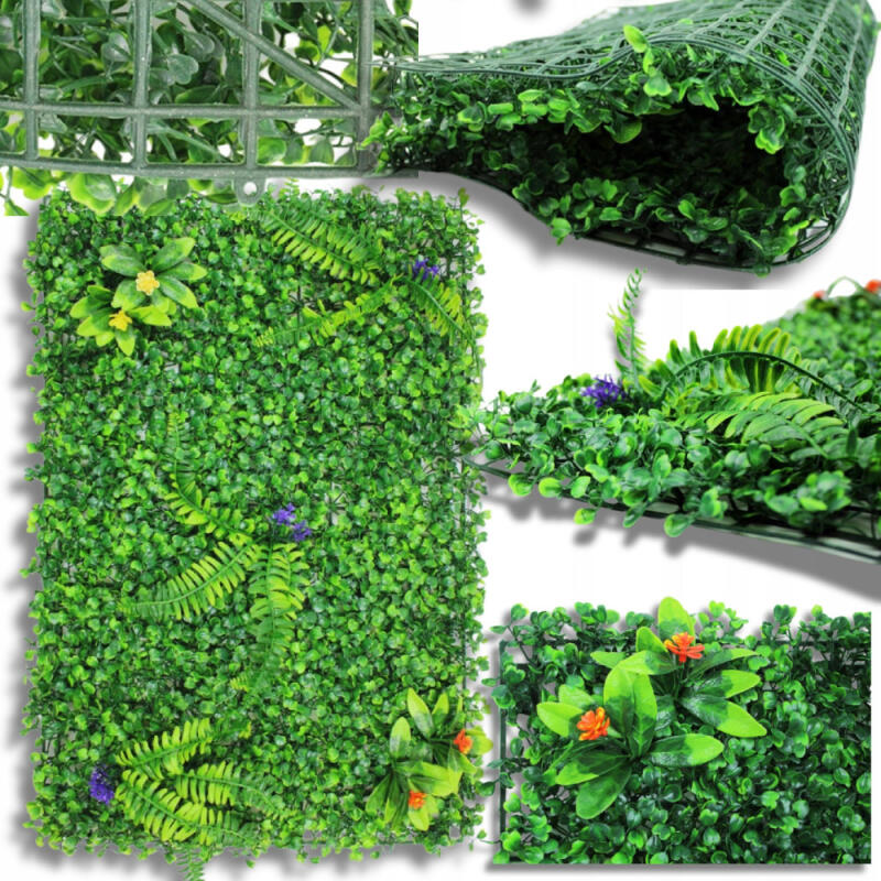 SZTUCZNY ŻYWOPŁOT ZIELONA ŚCIANA PANEL ROŚLINNY OSŁONA BALKON OGRÓD POKÓJ