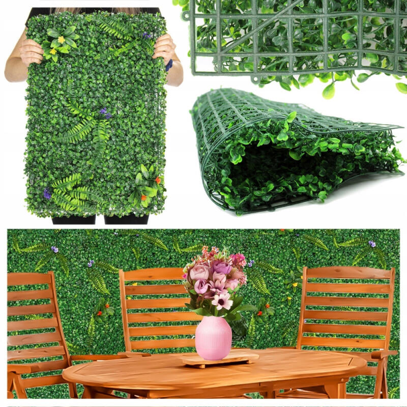 SZTUCZNY ŻYWOPŁOT ZIELONA ŚCIANA PANEL ROŚLINNY OSŁONA BALKON OGRÓD POKÓJ
