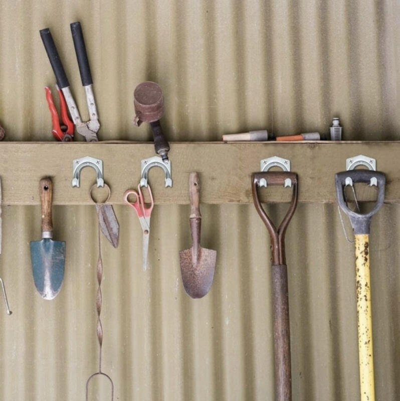 WIESZAK ŚCIENNY NA NARZĘDZIA OGRODOWE UCHWYT MIOTŁY GRABIE MOP ŁOPATE 20szt