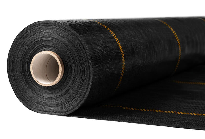 AGROTKANINA CZARNA GRUBA 90g AGROWŁÓKNINA NA CHWASTY 1,1x50m UV3% 50x KOTWY