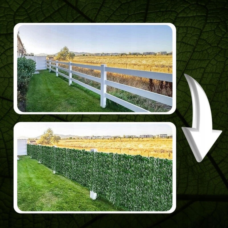 SZTUCZNY BLUSZCZ ŻYWOPŁOT NA ŚCIANE 1x5m ZIELONA ŚCIANA SIATKA CIENIUJĄCA