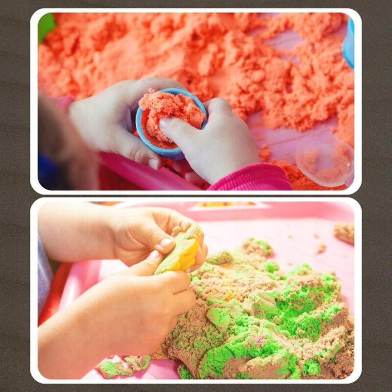 PIASEK KINETYCZNY ZESTAW XL PIASKOWNICA BASEN FOREMKI KOLOROWY PLASTYCZNY