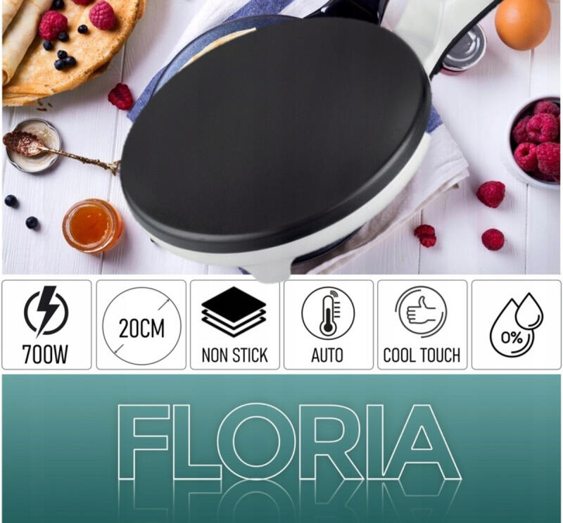 NALEŚNIKARKA ELEKTRYCZNA PATELNIA DO NALEŚNIKÓW SZYBKA BEZ TŁUSZCZU ZESTAW