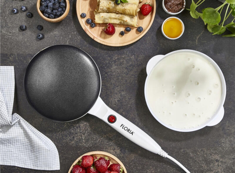 NALEŚNIKARKA ELEKTRYCZNA PATELNIA DO NALEŚNIKÓW SZYBKA BEZ TŁUSZCZU ZESTAW