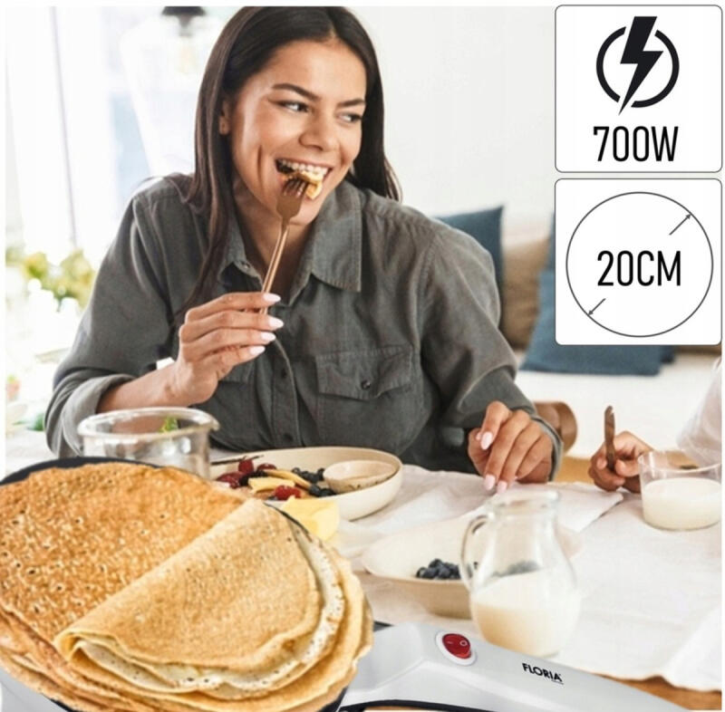 NALEŚNIKARKA ELEKTRYCZNA PATELNIA DO NALEŚNIKÓW SZYBKA BEZ TŁUSZCZU ZESTAW