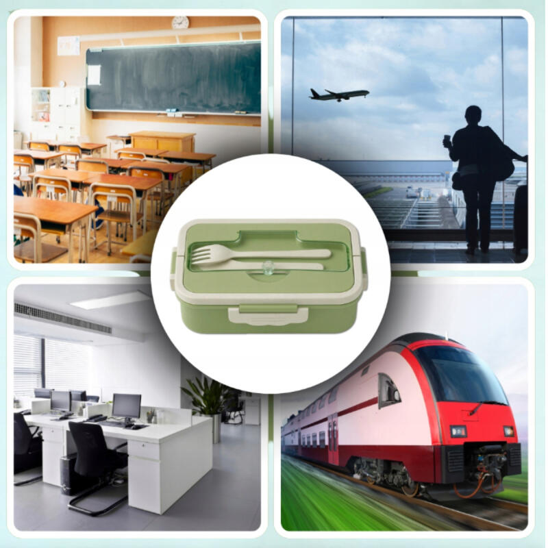 Lunch Box Pojemnik Śniadaniowy Na Jedzenie Śniadaniówka Przegrody Sztućce