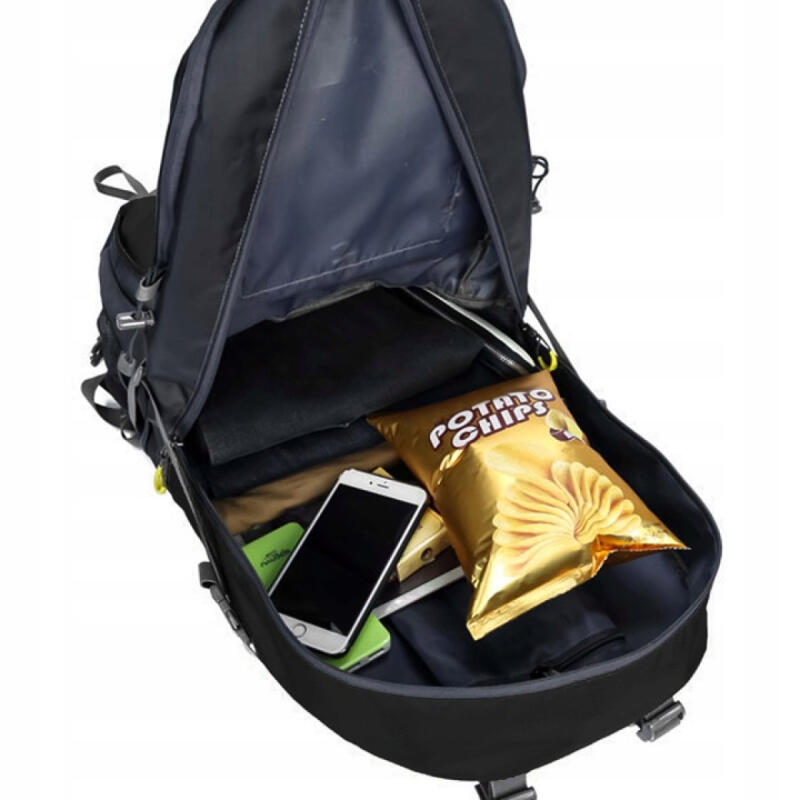 PLECAK TURYSTYCZNY TREKKINGOWY GÓRSKI W GÓRY BIWAK 60L MĘSKI DAMSKI CZARNY