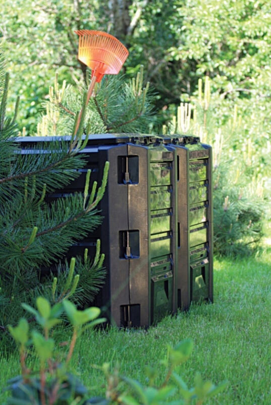 Kompostownik Ogrodowy Duży 800L Dwukomorowy Modułowy Wentylacja Plastikowy