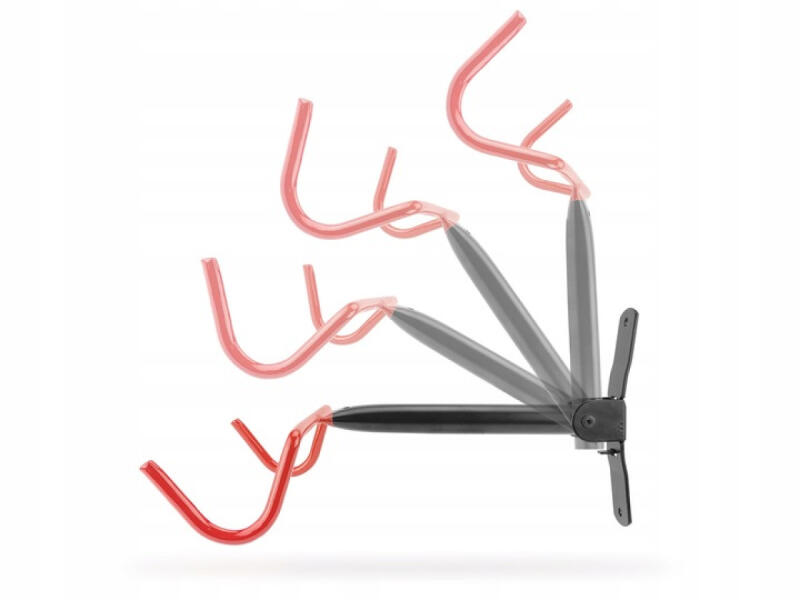 Wieszak Na Rower Ścienny Uchwyt Hak Rowerowy Stal Wytrzymały Składany Śruby