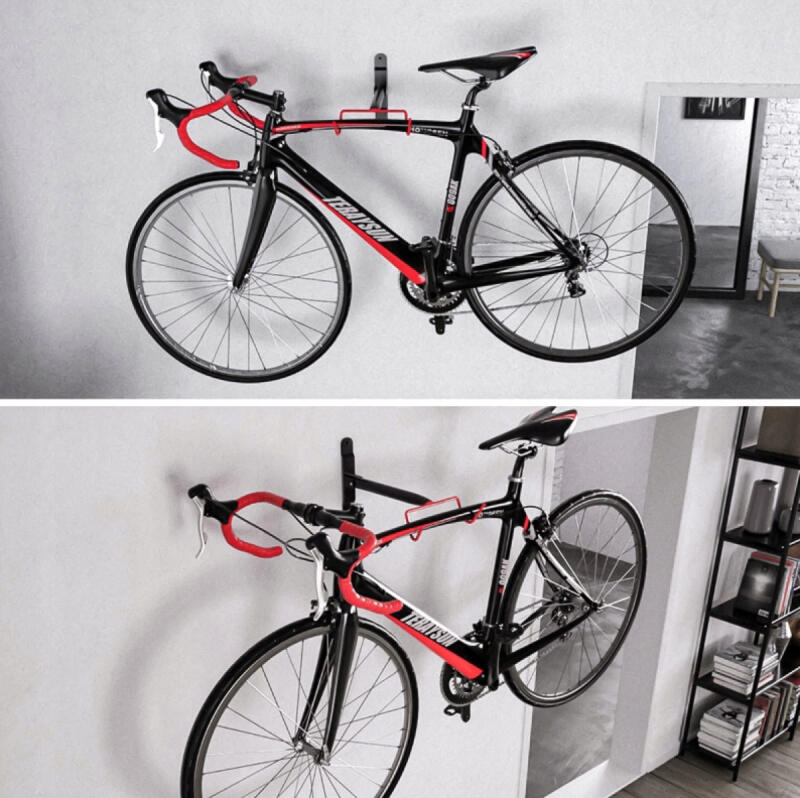 Wieszak Na Rower Ścienny Uchwyt Hak Rowerowy Stal Wytrzymały Składany Śruby