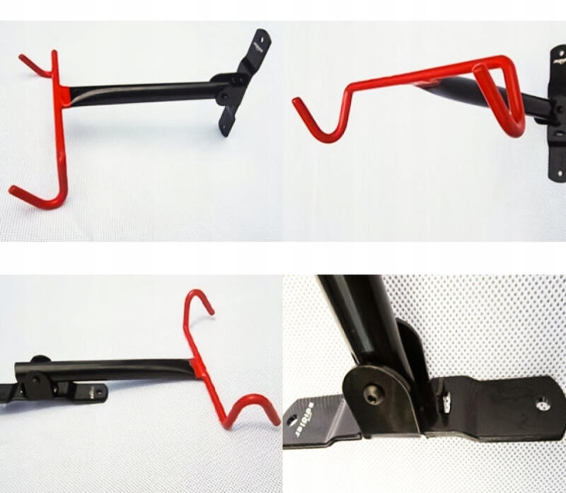 Wieszak Na Rower Ścienny Uchwyt Hak Rowerowy Stal Wytrzymały Składany Śruby