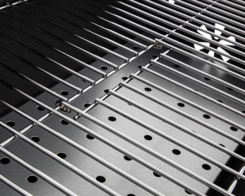 Grill Węglowy Ogrodowy Z Pokrywą Duży Na Kółkach 2 Ruszty Termometr Półki