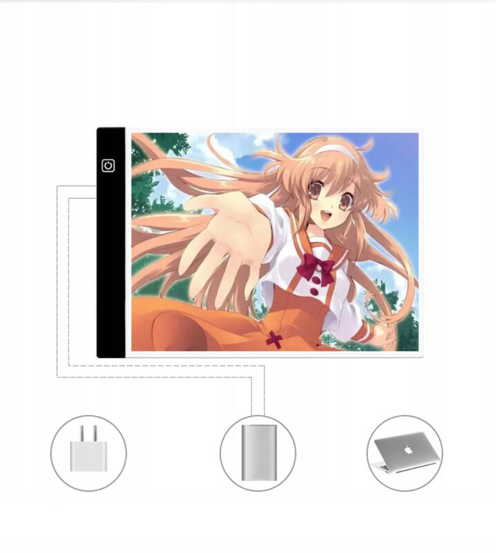 Deska kreślarska PODŚWIETLANA TABLICA DESKA KREŚLARSKA LED A4 format A4