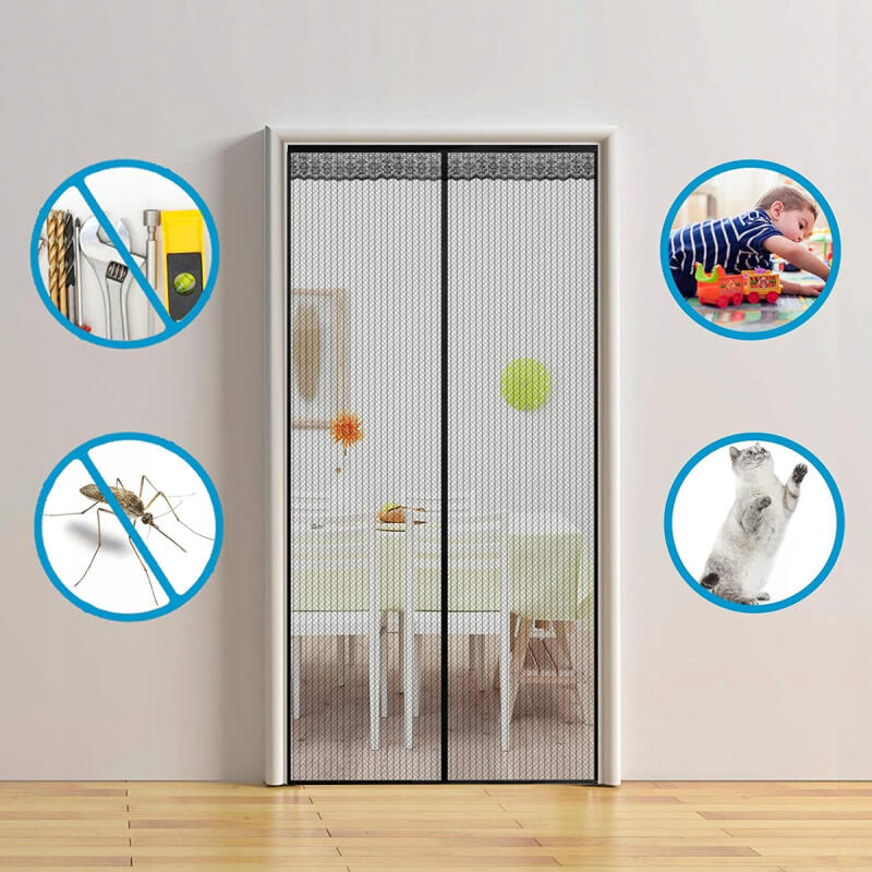 Moskitiera Na Drzwi Balkonowe Tarasowe Siatka Na Owady Komary Magnetyczna