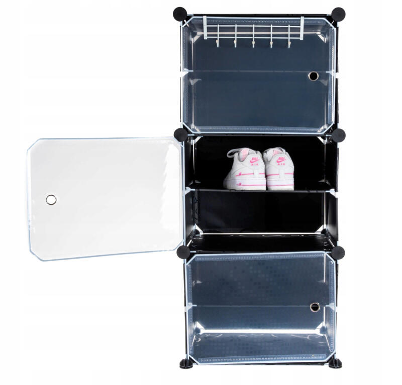 SZAFKA NA BUTY MODUŁOWA PÓŁKA REGAŁ 6 PÓŁEK WĄSKA ORGANIZER STOJAK WIESZAK