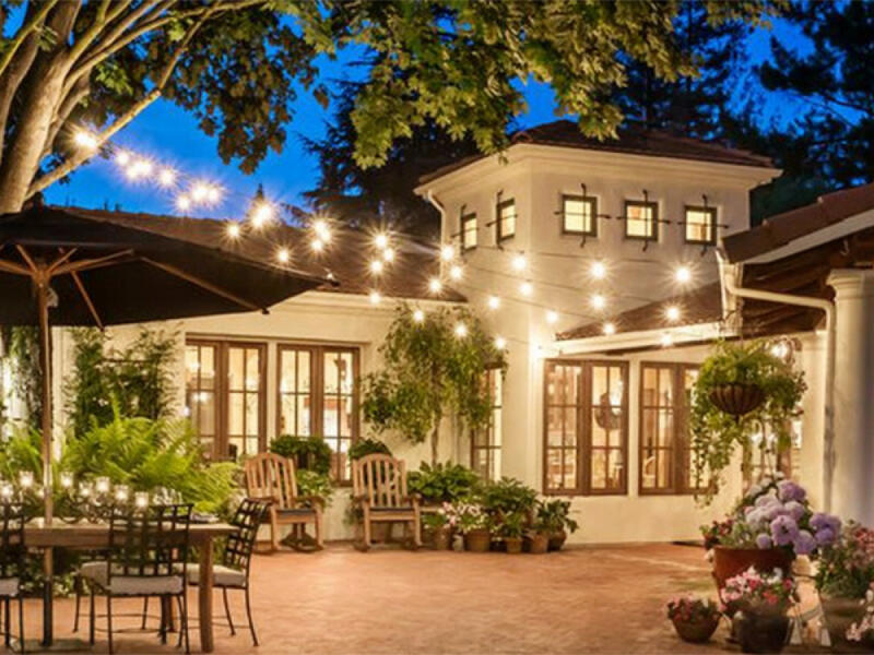 GIRLANDA OGRODOWA ŚWIETLNA ŁAŃCUCH ŚWIETLNY LED 15 E27 15M LAMPKI WODOODPOR