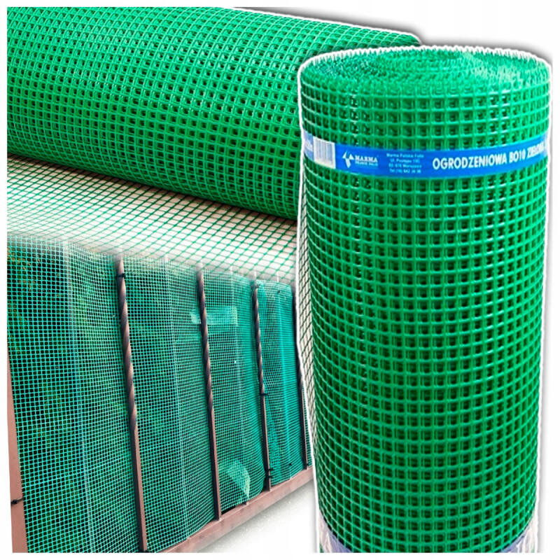 Siatka Ogrodzeniowa Plastikowa PCV 0,4x50m Zielona Rabatowa Ogrodowa 40cm