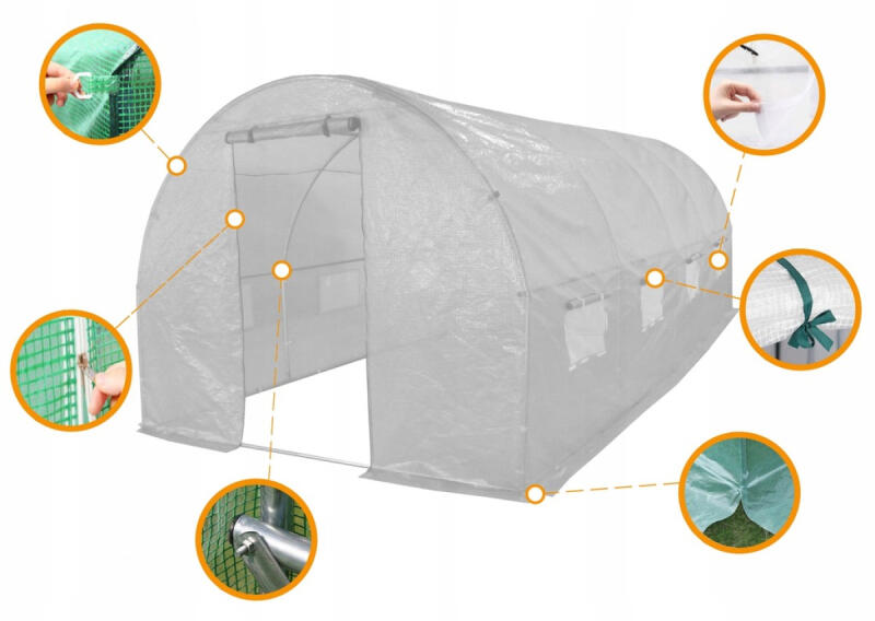 Tunel Foliowy Namiot Ogrodowy Szklarnia Na Warzywa 2x3 Folia Stelaż Foliak