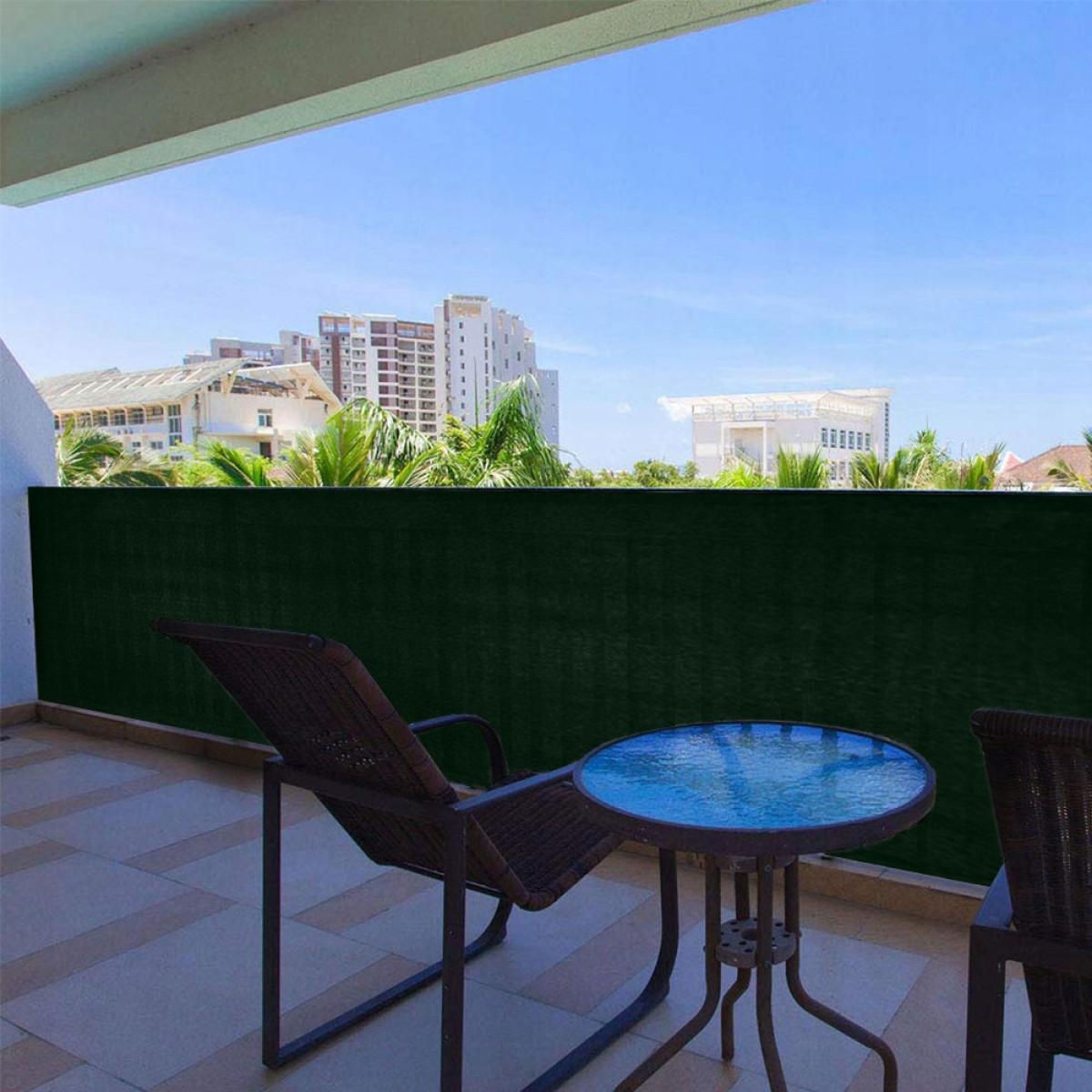 SIATKA CIENIUJĄCA NA OGRODZENIE PŁOT BALKON MASKUJĄCA 1,5x10m 90% UV MOCNA