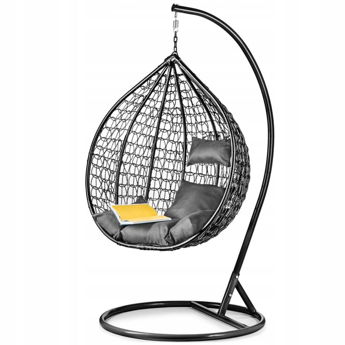 FOTEL WISZĄCY KOKON HUŚTAWKA KOSZ BUJANY OGRODOWY PODUSZKA POKROWIEC GRATIS