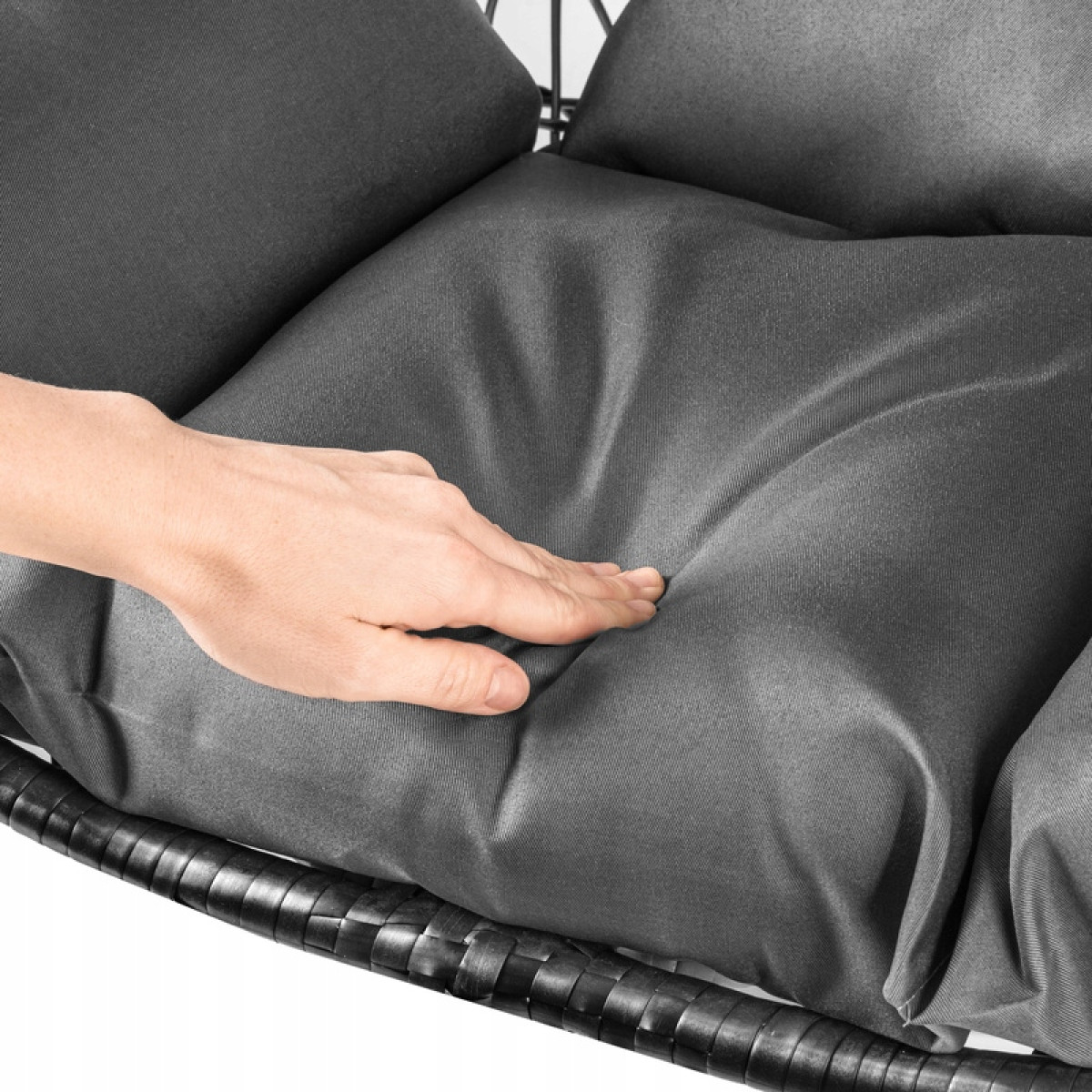 FOTEL WISZĄCY KOKON HUŚTAWKA KOSZ BUJANY OGRODOWY PODUSZKA POKROWIEC GRATIS